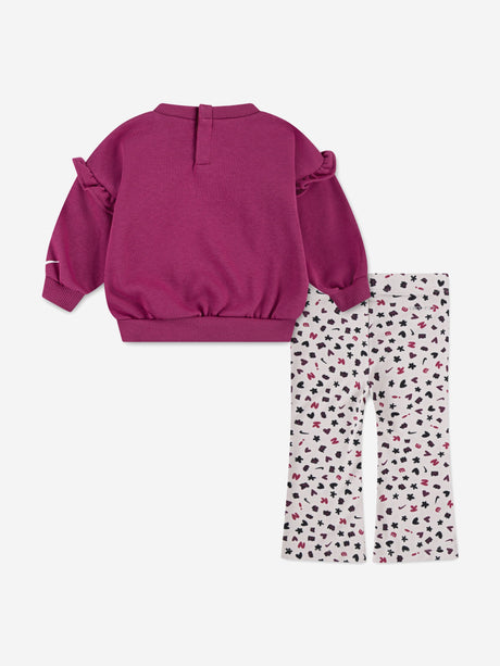 Nike Girls Essentials AOP Trouser Set in Purple