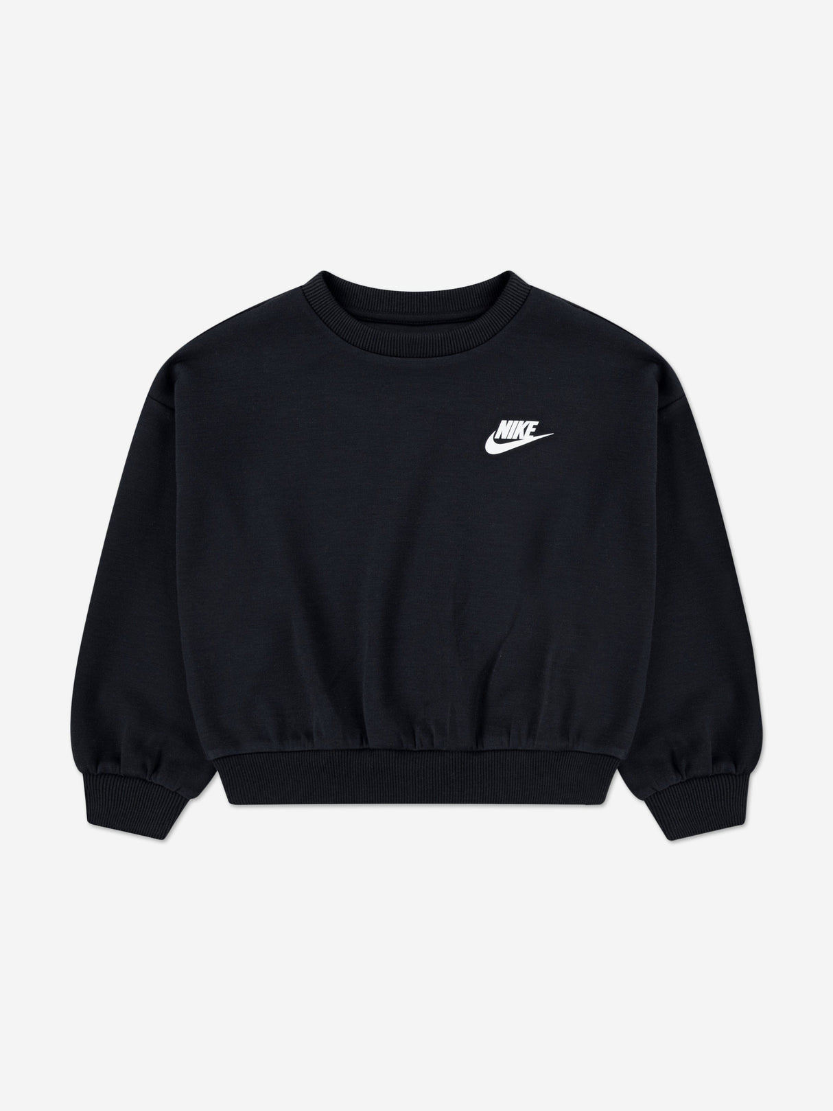 Nike Girls Crew Wide Leg Tracksuit in Black