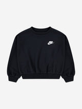 Nike Girls Crew Wide Leg Tracksuit in Black