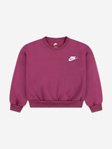 Nike Girls Crew Wide Leg Tracksuit in Pink