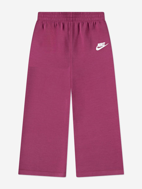 Nike Girls Crew Wide Leg Tracksuit in Pink