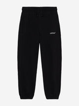 Off-White Kids Bookish Diagonal Joggers in Black