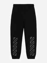 Off-White Kids Bookish Diagonal Joggers in Black