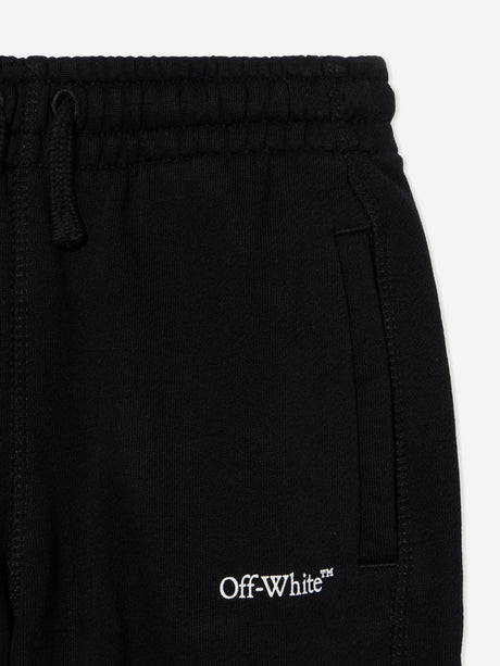 Off-White Kids Bookish Diagonal Joggers in Black