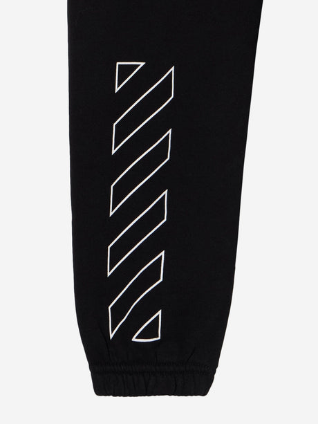 Off-White Kids Bookish Diagonal Joggers in Black
