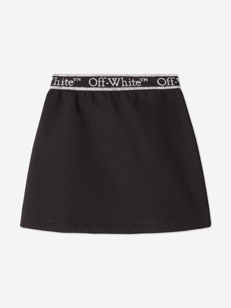 Off-White Girls Bookish Logoband Skirt in Black