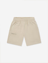 PANGAIA Kids 365 Midweight Long Shorts in Beige