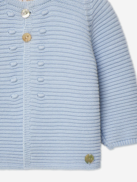 Paz Rodriguez Baby Boys Knitted Cardigan in Blue