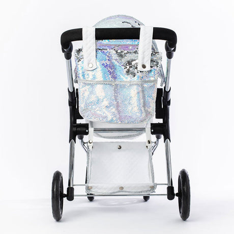 Roma Polly Single Dolls Pram Mermaid – Adjustable Luxury Doll Pushchair, 3 years+