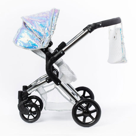 Roma Polly Single Dolls Pram Mermaid – Adjustable Luxury Doll Pushchair, 3 years+