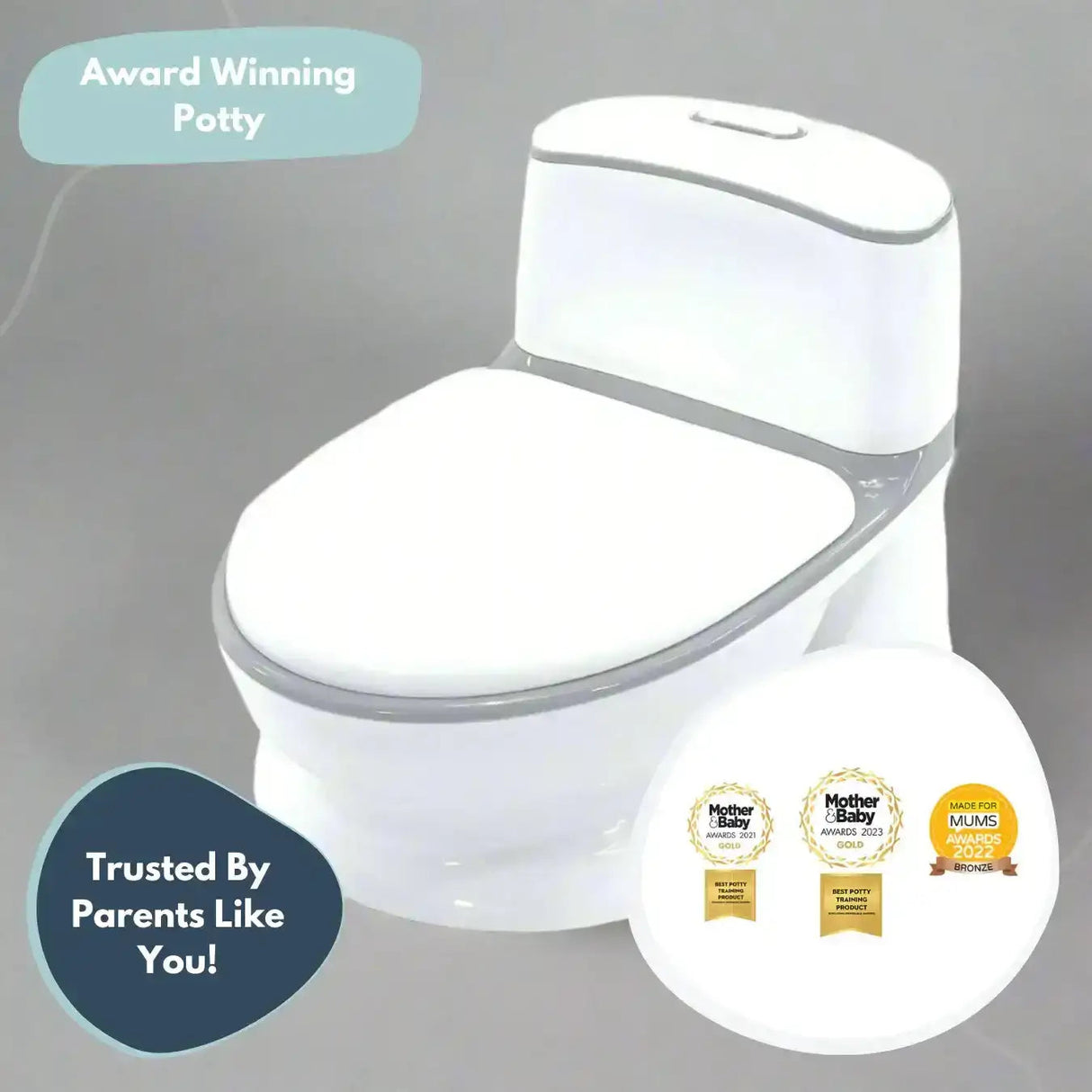 Pote Pals My First WC Potty - Grey