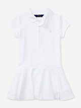 Ralph Lauren Girls Cotton Polo Dress in White