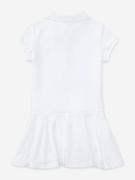 Ralph Lauren Girls Cotton Polo Dress in White