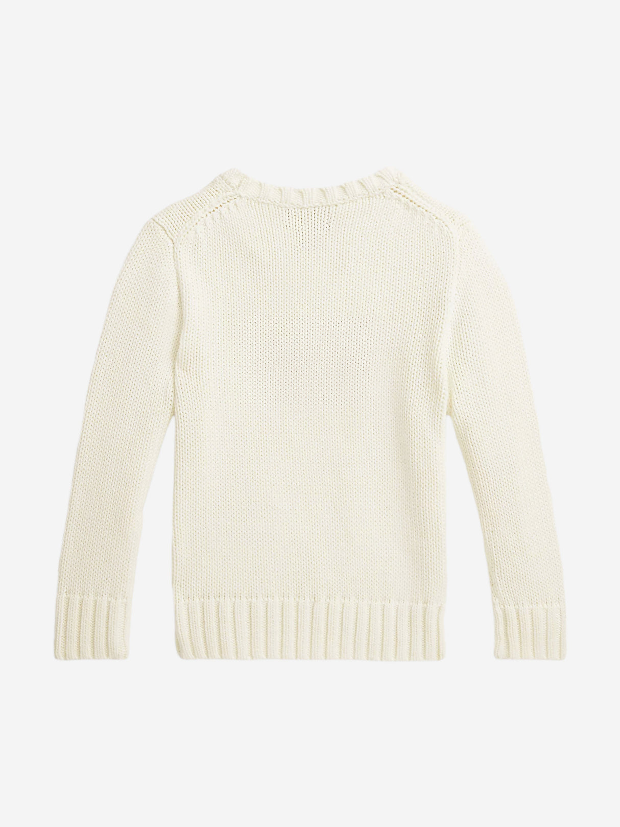 Ralph Lauren Boys Cotton Knit Flag Jumper in Ivory