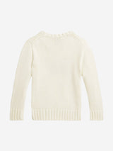 Ralph Lauren Boys Cotton Knit Flag Jumper in Ivory