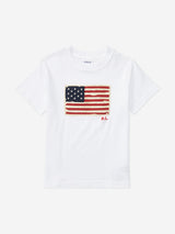 Ralph Lauren Boys Jersey Flag T-Shirt in White