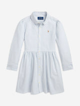 Ralph Lauren Girls Classic Oxford Shirt Dress in Blue