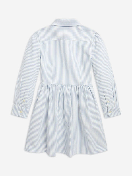 Ralph Lauren Girls Classic Oxford Shirt Dress in Blue
