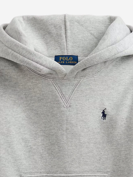 Ralph Lauren Boys Logo Hoodie in Grey
