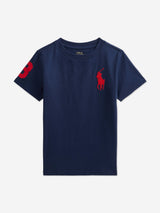 Ralph Lauren Boys Jersey Logo T-Shirt in Navy