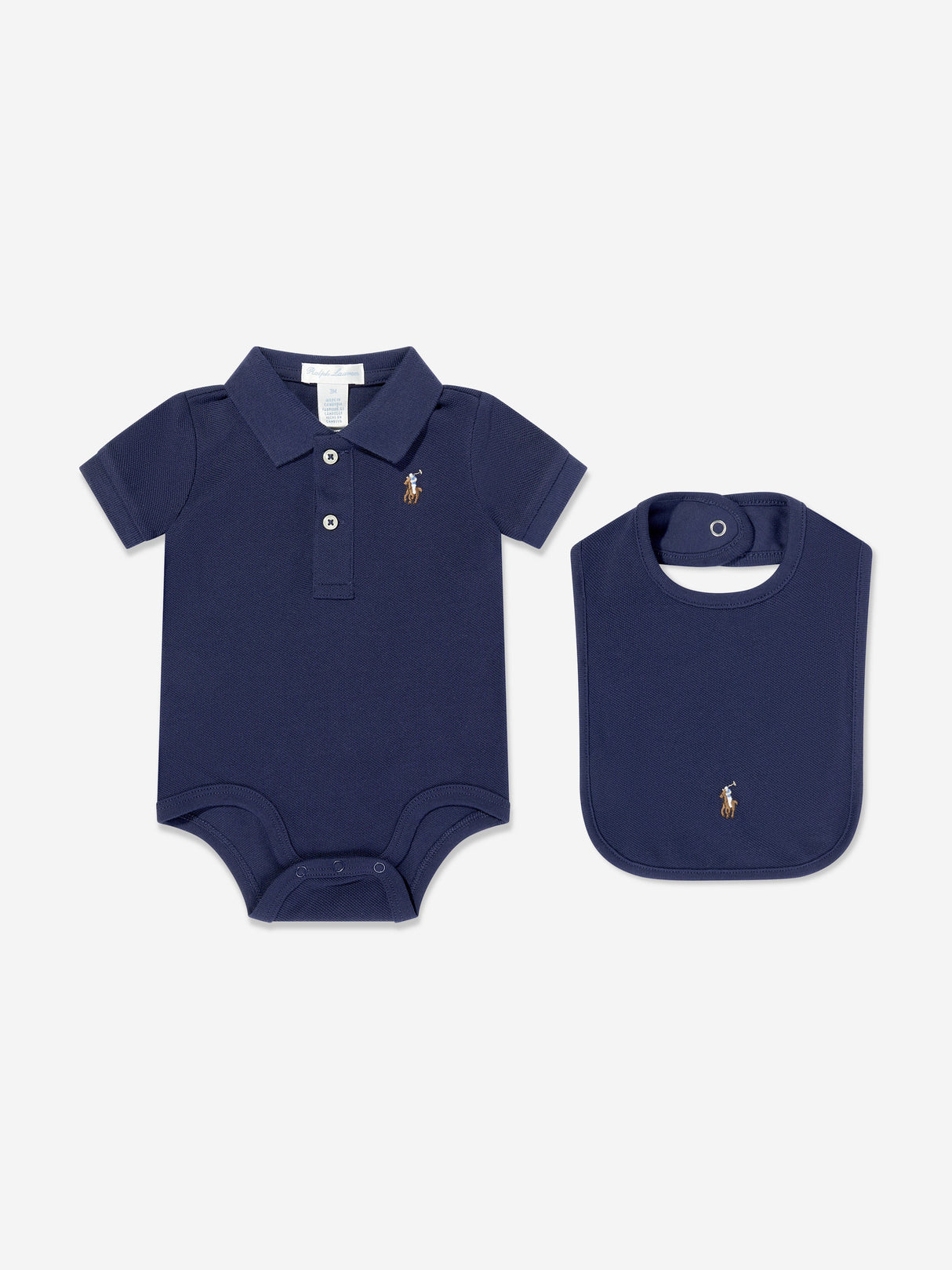 Ralph Lauren Baby Boys Bodysuit Gift Set in Navy