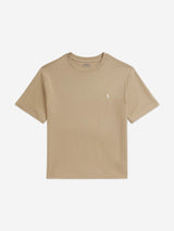 Ralph Lauren Boys Jersey Logo T-Shirt in Beige