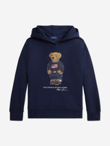Ralph Lauren Boys Polo Bear Hoodie In Navy