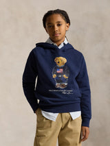 Ralph Lauren Boys Polo Bear Hoodie In Navy