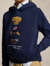Ralph Lauren Boys Polo Bear Hoodie In Navy