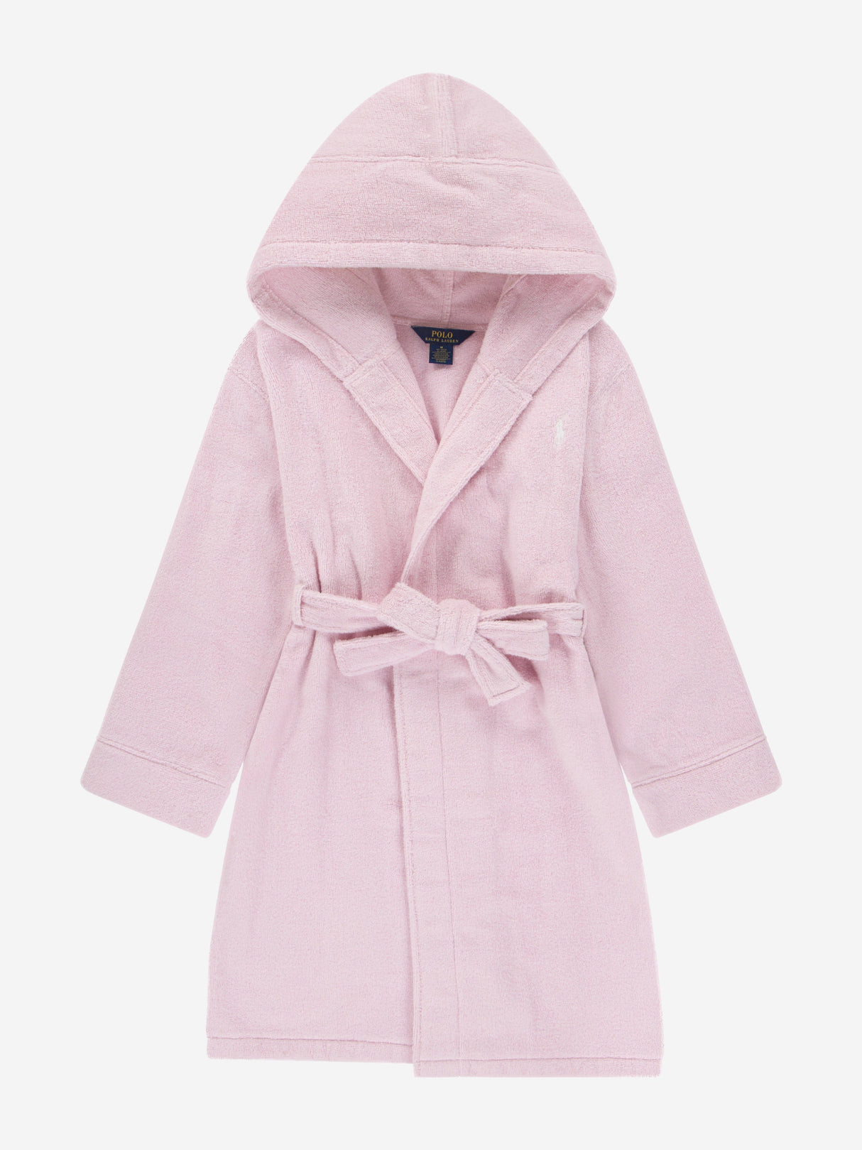 Ralph Lauren Girls Hooded Plush Terry Bathrobe in Pink