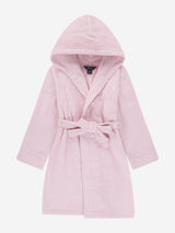 Ralph Lauren Girls Hooded Plush Terry Bathrobe in Pink