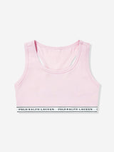 Ralph Lauren Girls 2 Pack Printed Bra Set in White