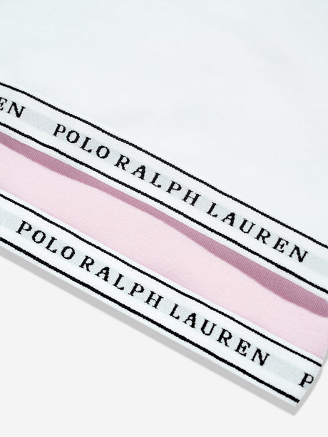 Ralph Lauren Girls 2 Pack Printed Bra Set in White