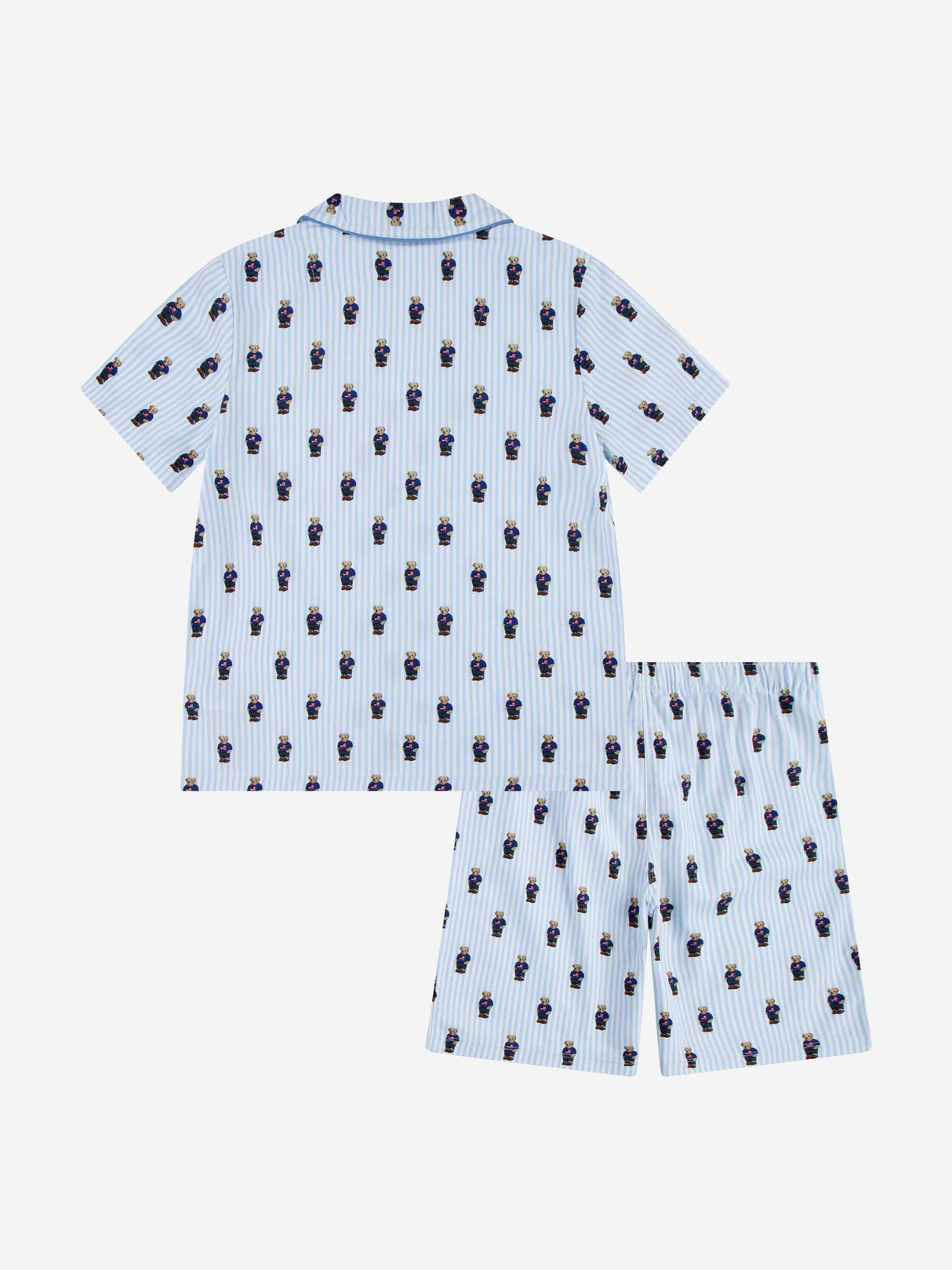 Ralph Lauren Boys Bear Short Pyjamas Set in Blue