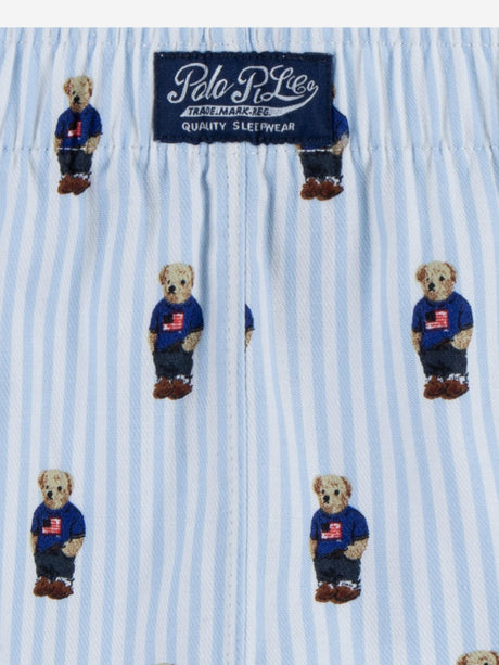 Ralph Lauren Boys Bear Short Pyjamas Set in Blue