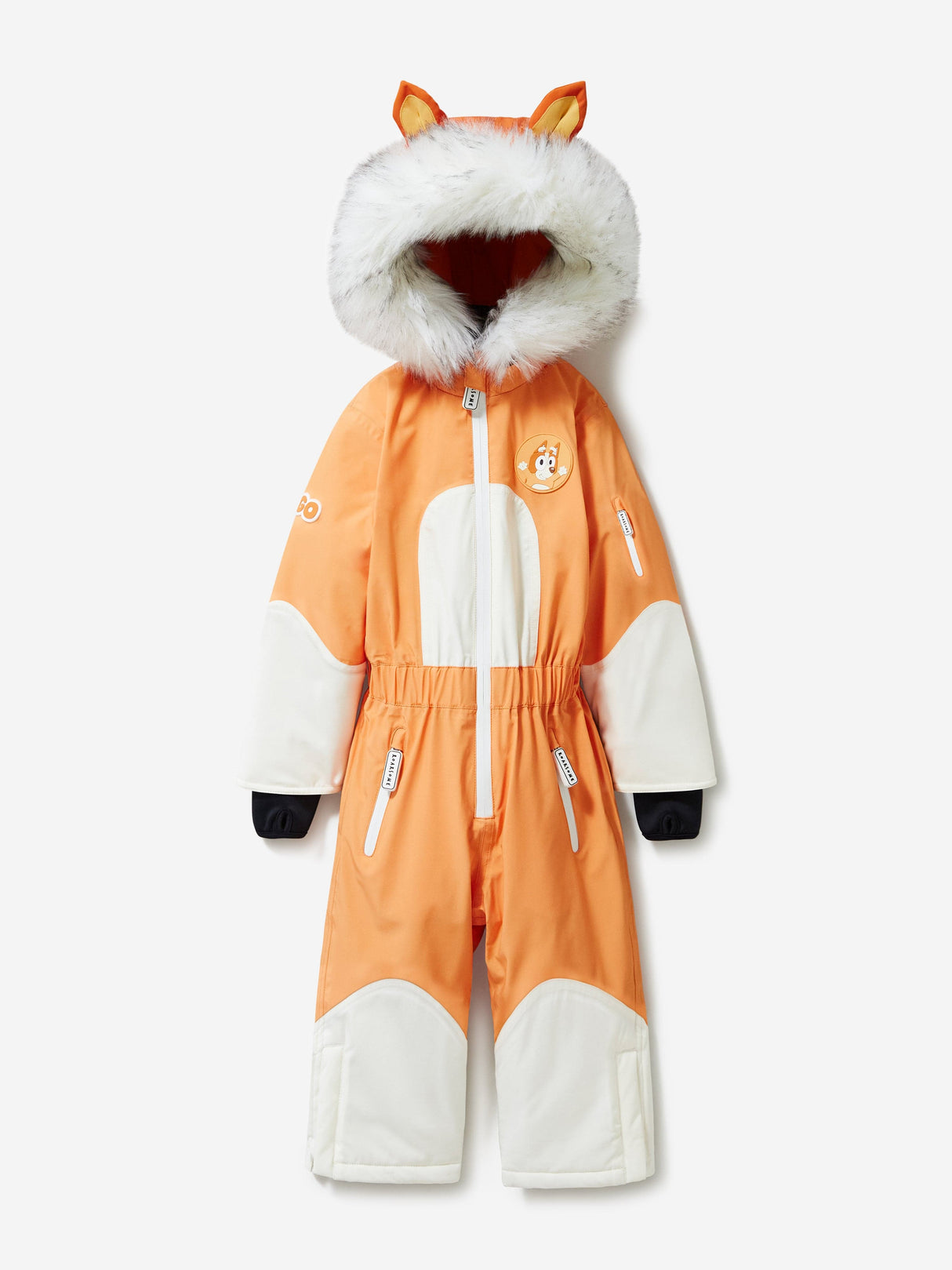 Roarsome Kids Bingo Snowsuit in Orange