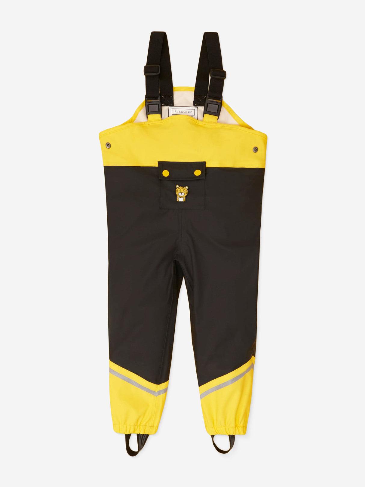 Roarsome Kids Dash The Leopard Waterproof Trousers in Yellow