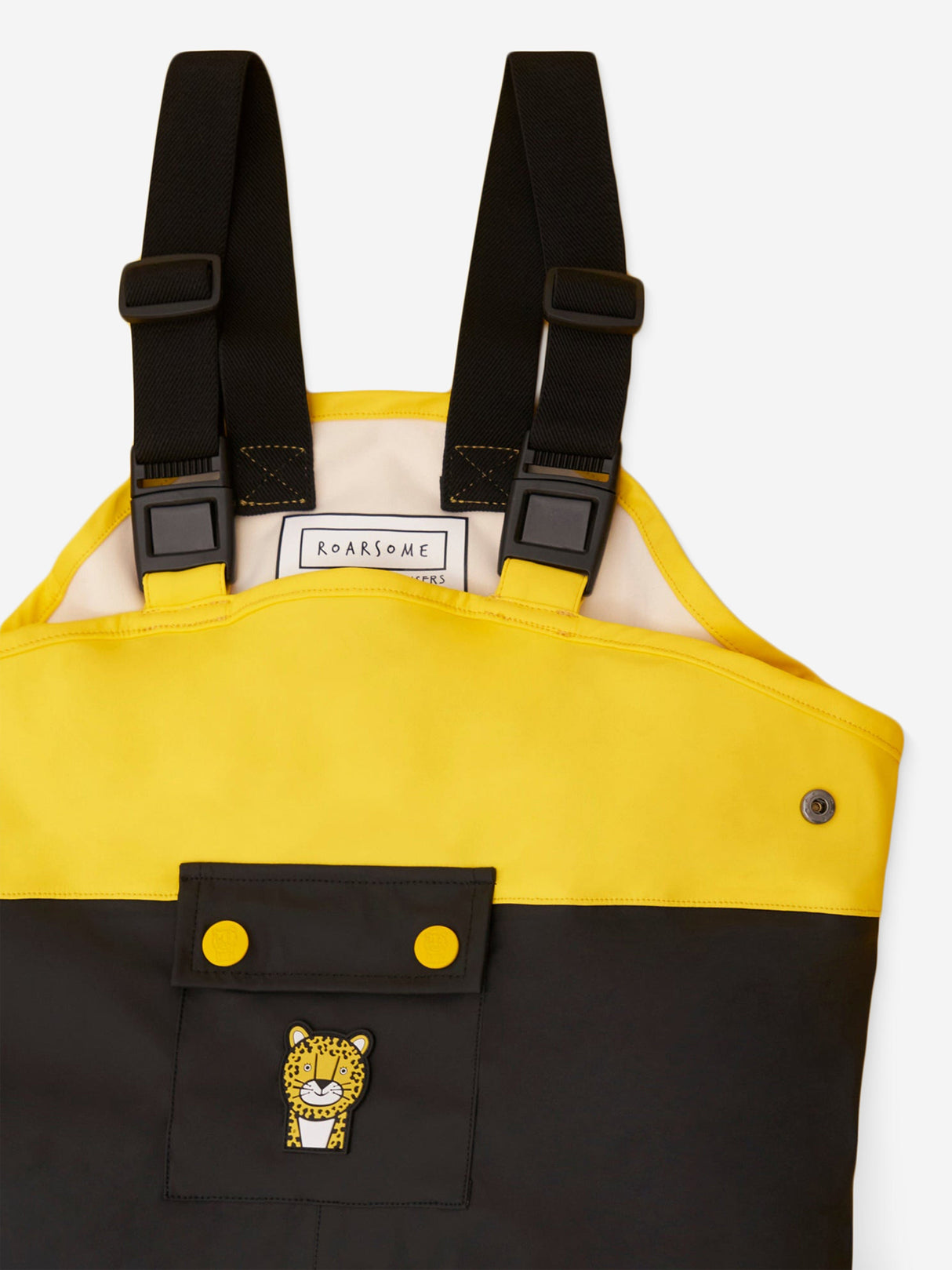 Roarsome Kids Dash The Leopard Waterproof Trousers in Yellow