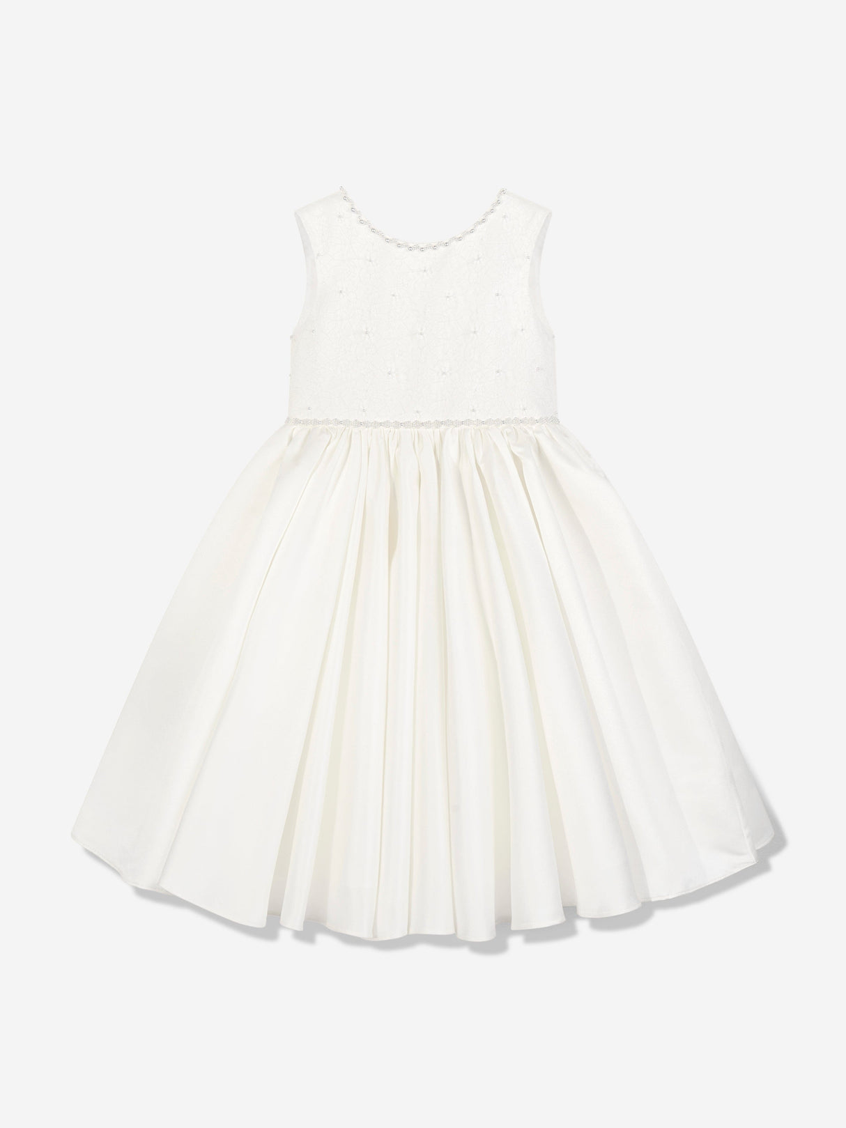 Sarah Louise Girls Ceremonial Ballerina Length Dress in Ivory