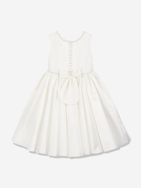 Sarah Louise Girls Ceremonial Ballerina Length Dress in Ivory