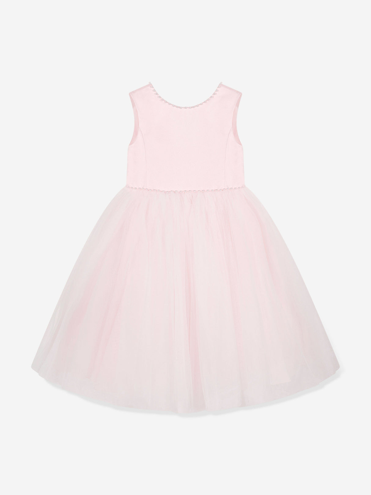 Sarah Louise Girls Ceremonial Ballerina Length Dress in Pink
