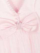 Sarah Louise Girls Ceremonial Ballerina Length Dress in Pink