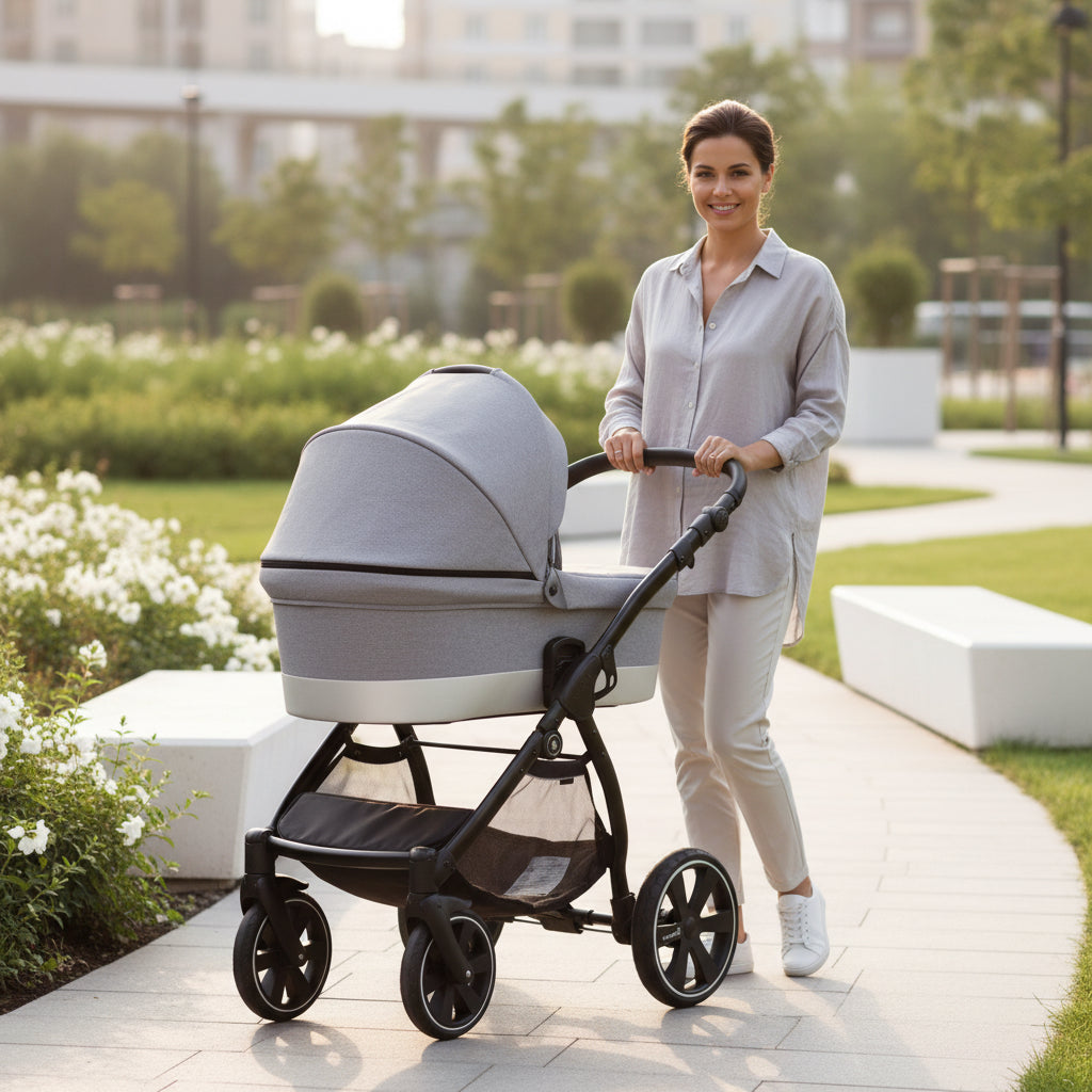 Noordi Sole Go 3in1 + Travel Carrier Car Seat, Warm Grey