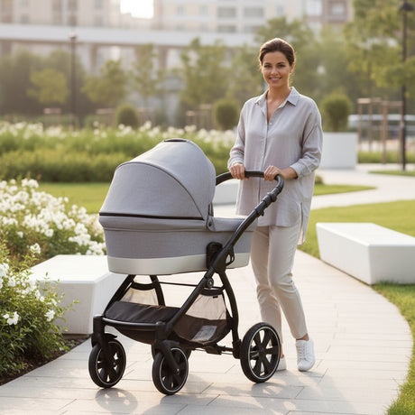 Noordi Sole Go 3in1 + Travel Carrier Car Seat, Warm Grey