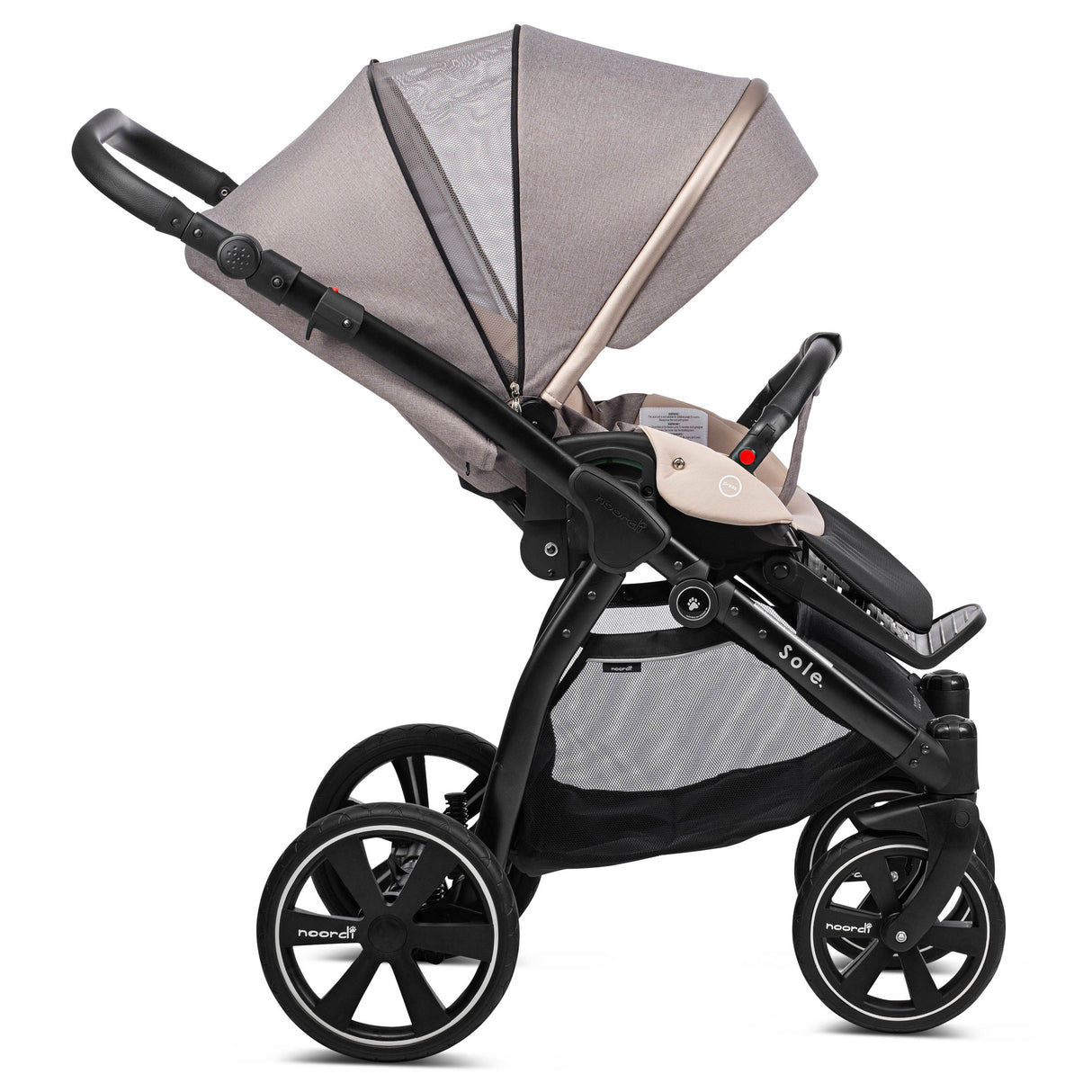 Noordi Sole Go 3in1 + Travel Carrier Car Seat, Beige
