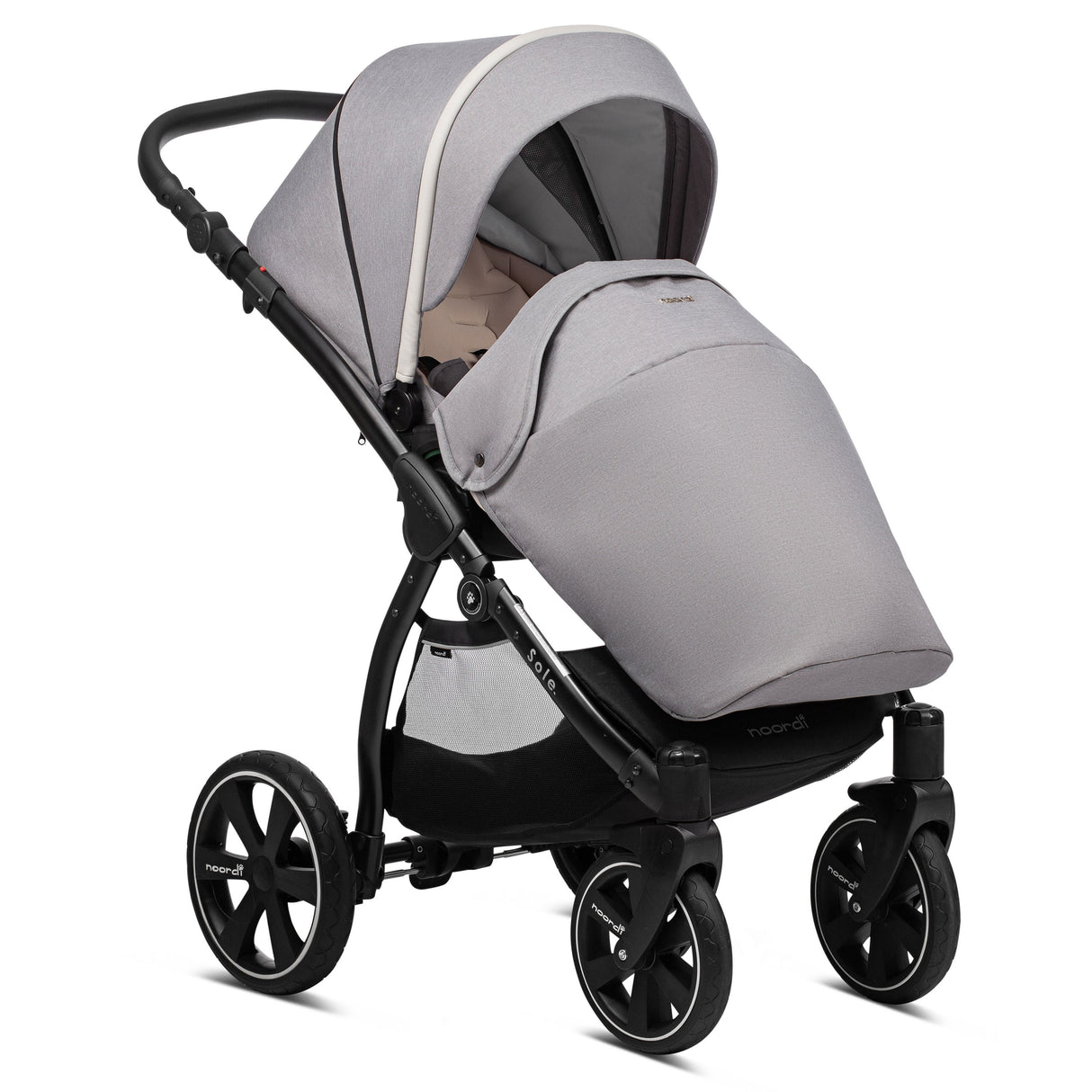 Noordi Sole Go 3in1 + Travel Carrier Car Seat, Warm Grey