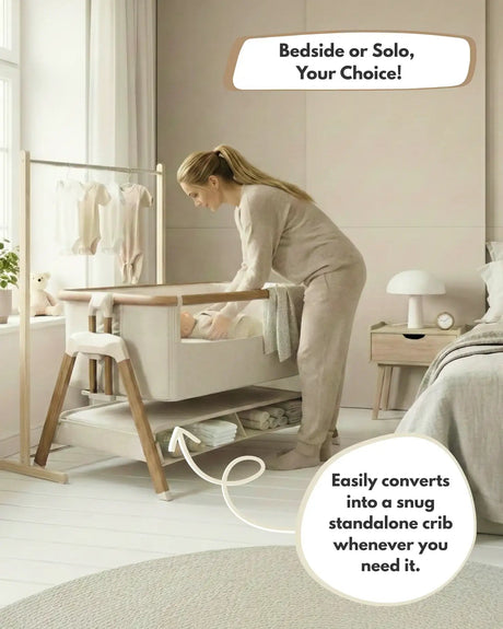 Sona Bedside & Co-Sleeping Crib - Beige