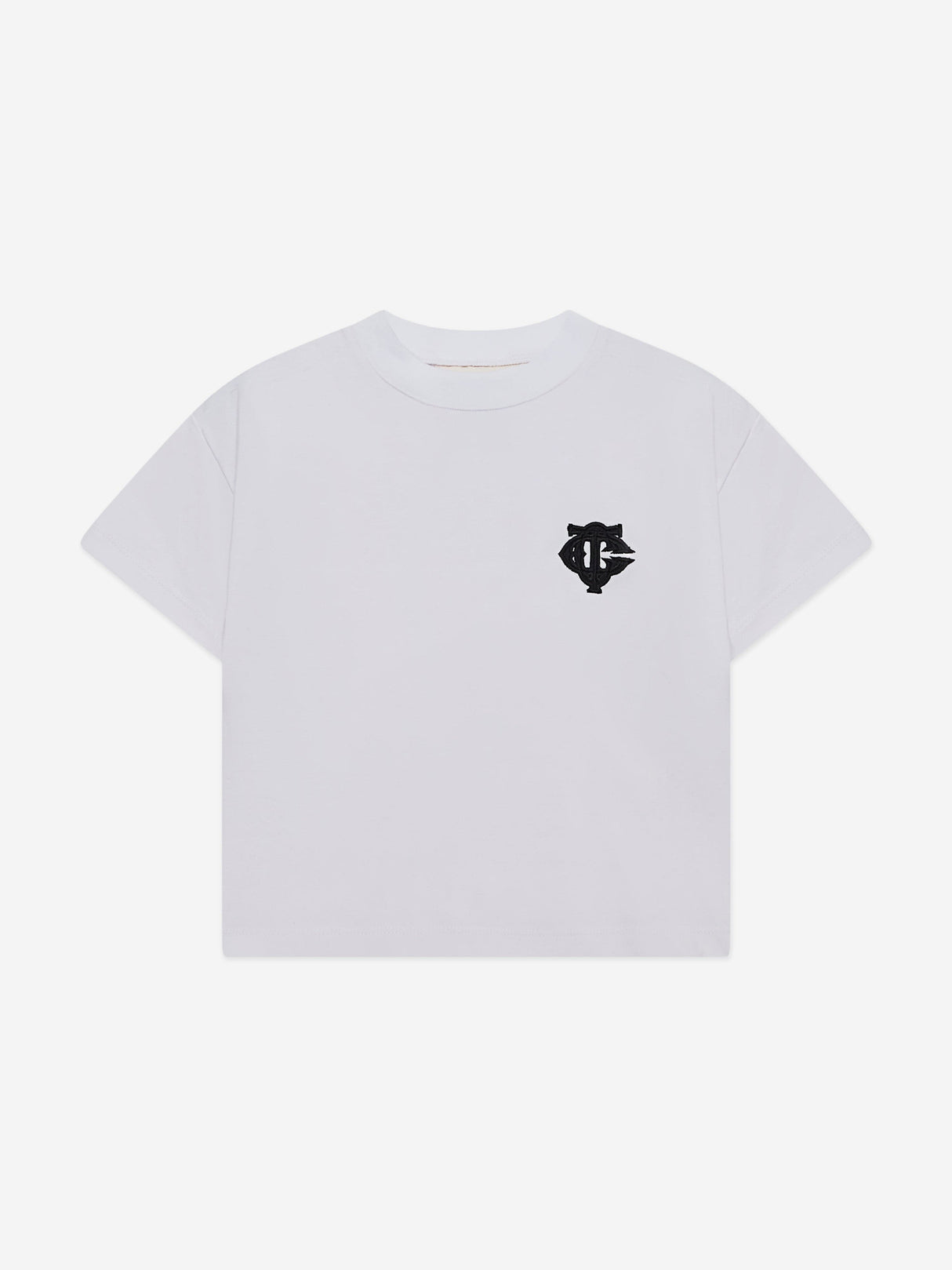 The Couture Club Kids Emblem Applique T-Shirt in White