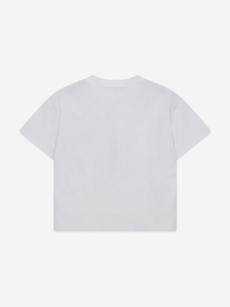 The Couture Club Kids Emblem Applique T-Shirt in White