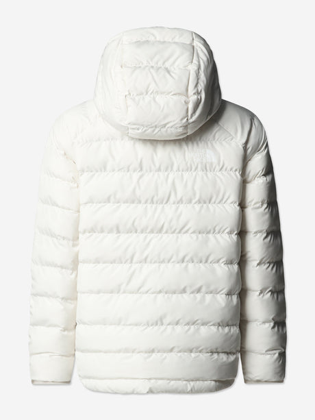 The North Face Girls Reversible Perrito Hooded Jacket in White